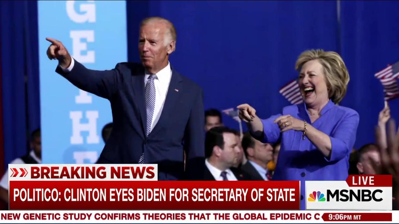 Report: Biden tops Clinton Secy. of State shortlist