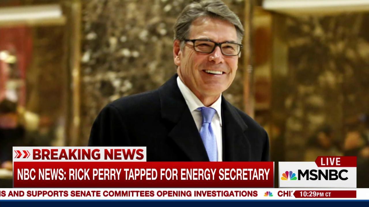 NBC News: Rick Perry Trump's top pick for energy secretary