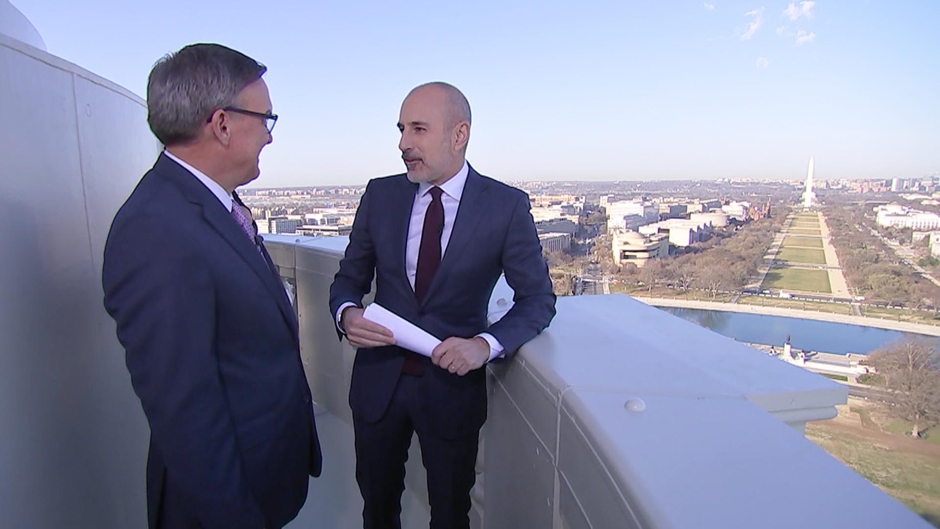 See 'the best view in Washington' with Matt Lauer from top of the US Capitol