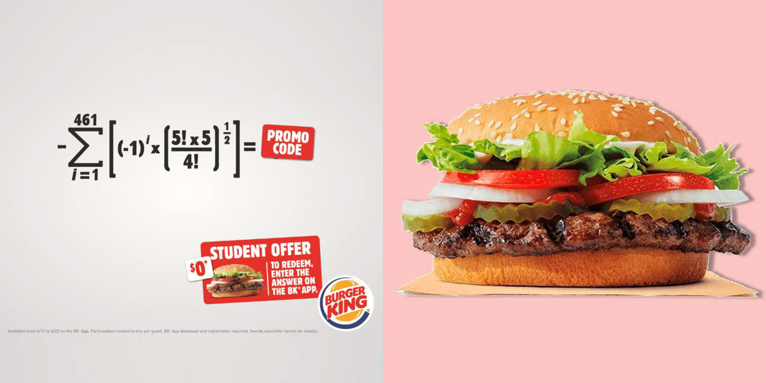 Students Can Score A Free Whopper From Burger King If They Pass