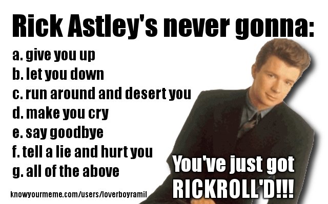 Let's Rick roll all of  - rickroll post - Imgur