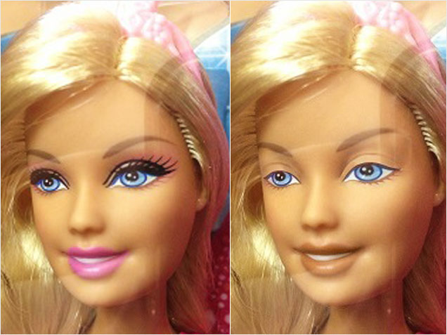 barbie face makeup