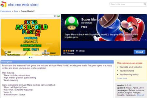 Super Mario Runs Amok In Chrome Web Store Technology Science