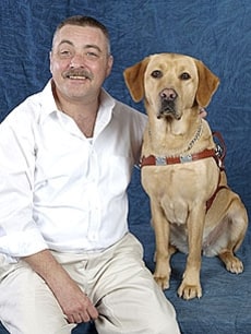 Image: Joe Mauk and his dog, Roxanne