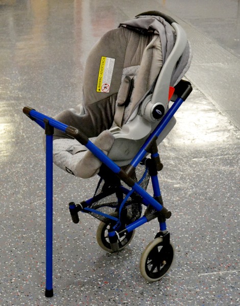 Photos taken of the stroller wheelchair attachment when Kane presented it to Jones.