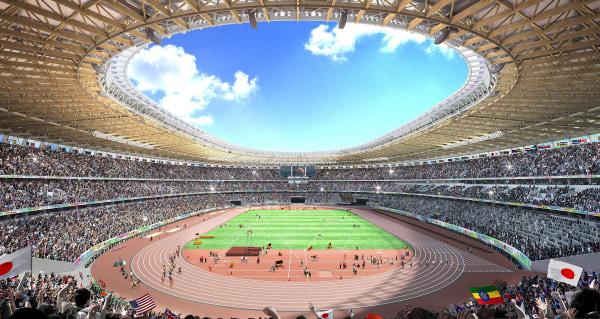 Image: Proposed new national stadium "Design A" is seen in this undated handout picture released by Japan Sports Council and obtained by Reuters