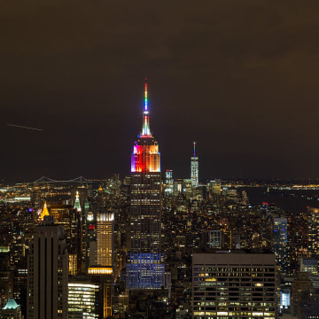 U.S.-NEW YORK-EMPIRE STATE-PRIDE WEEK-RAINBOW LIGHT