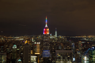 U.S.-NEW YORK-EMPIRE STATE-PRIDE WEEK-RAINBOW LIGHT