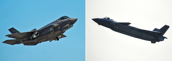 Image: F-35 and J-20 fighter jets