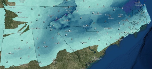 IMAGE: Snow forecast map