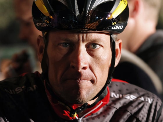 Photo: Lance Armstrong awaits the start of the 2010 Cape Argus Cycle Tour in Cape Town, in this March 14, 2010 file photo. . 