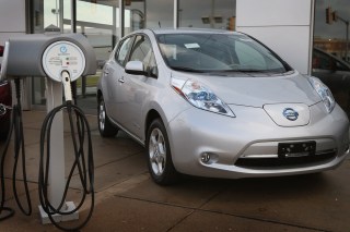 Sales of plug-in vehicles, such as the Nissan Leaf, surged in 2013.