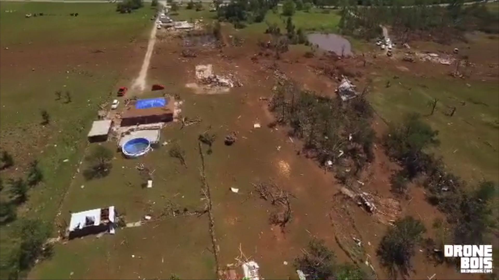 Drone Video Shows Tornado's Damage