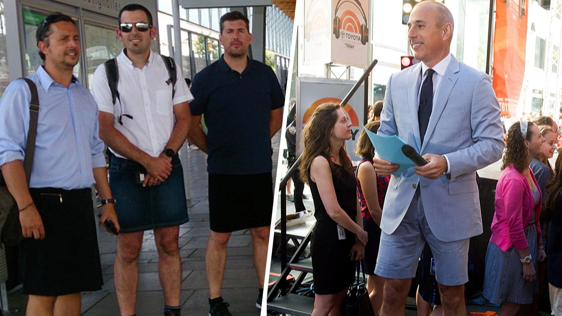 Can men wear shorts in the workplace?
