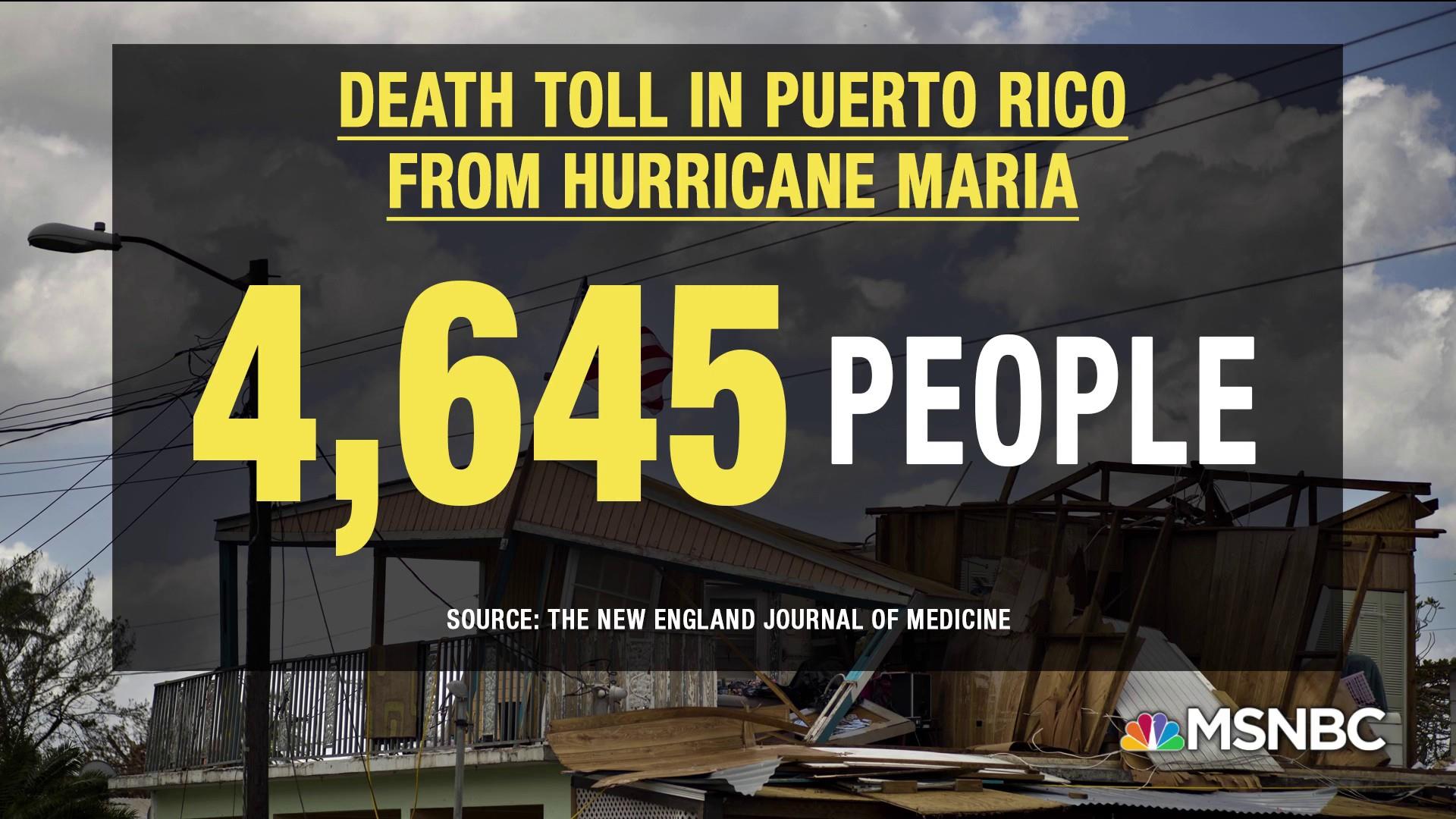 Puerto Rico Hurricane Maria fatalities could be in thousands