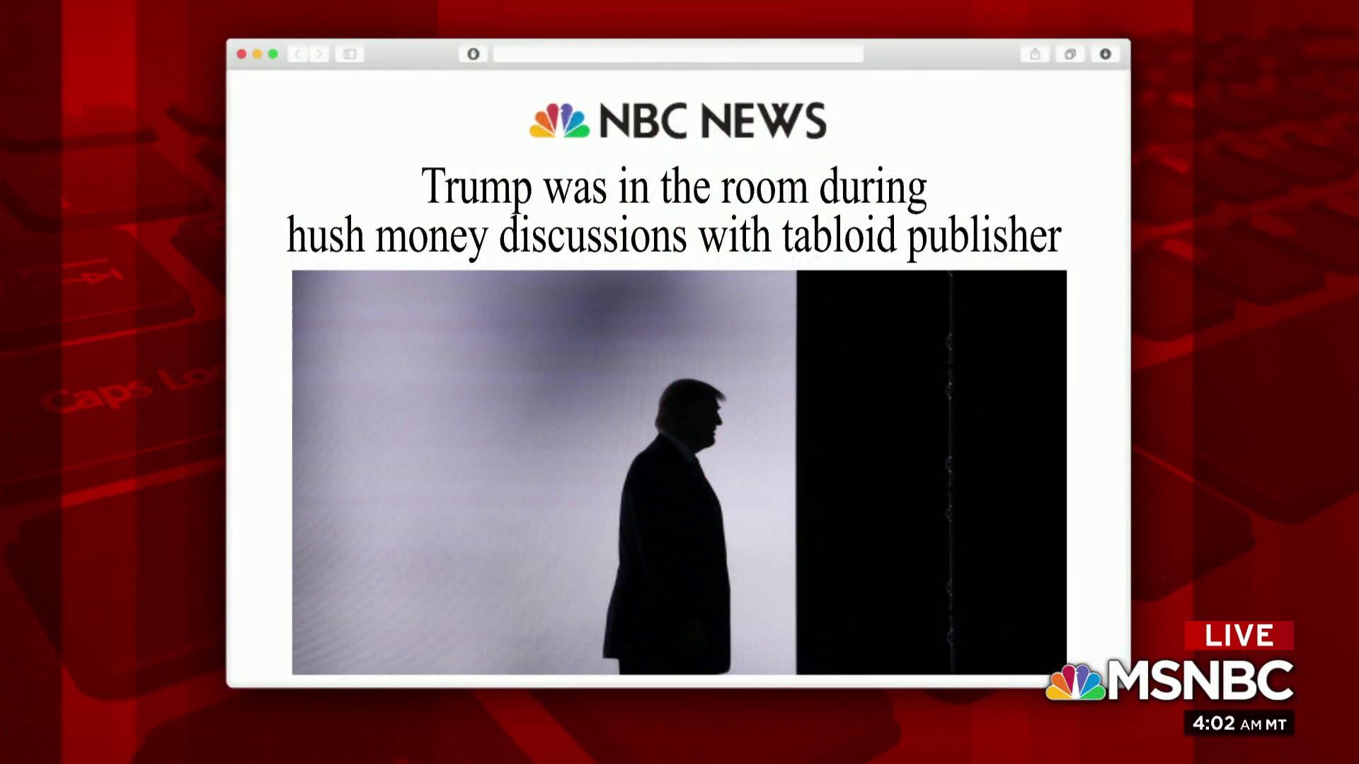 Trump Was In Room During Hush Money Talks - 
