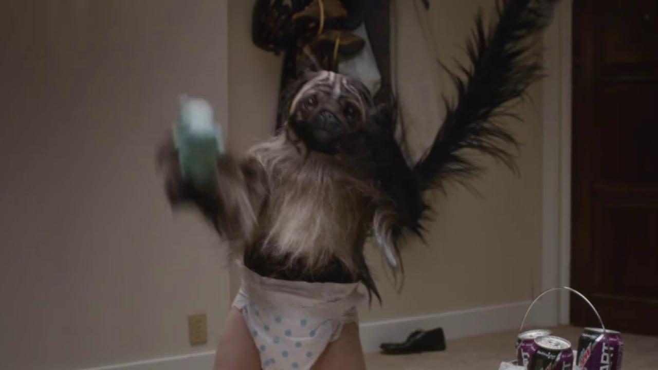 Puppy Monkey Baby Watch The Bizarre Mountain Dew Commercial