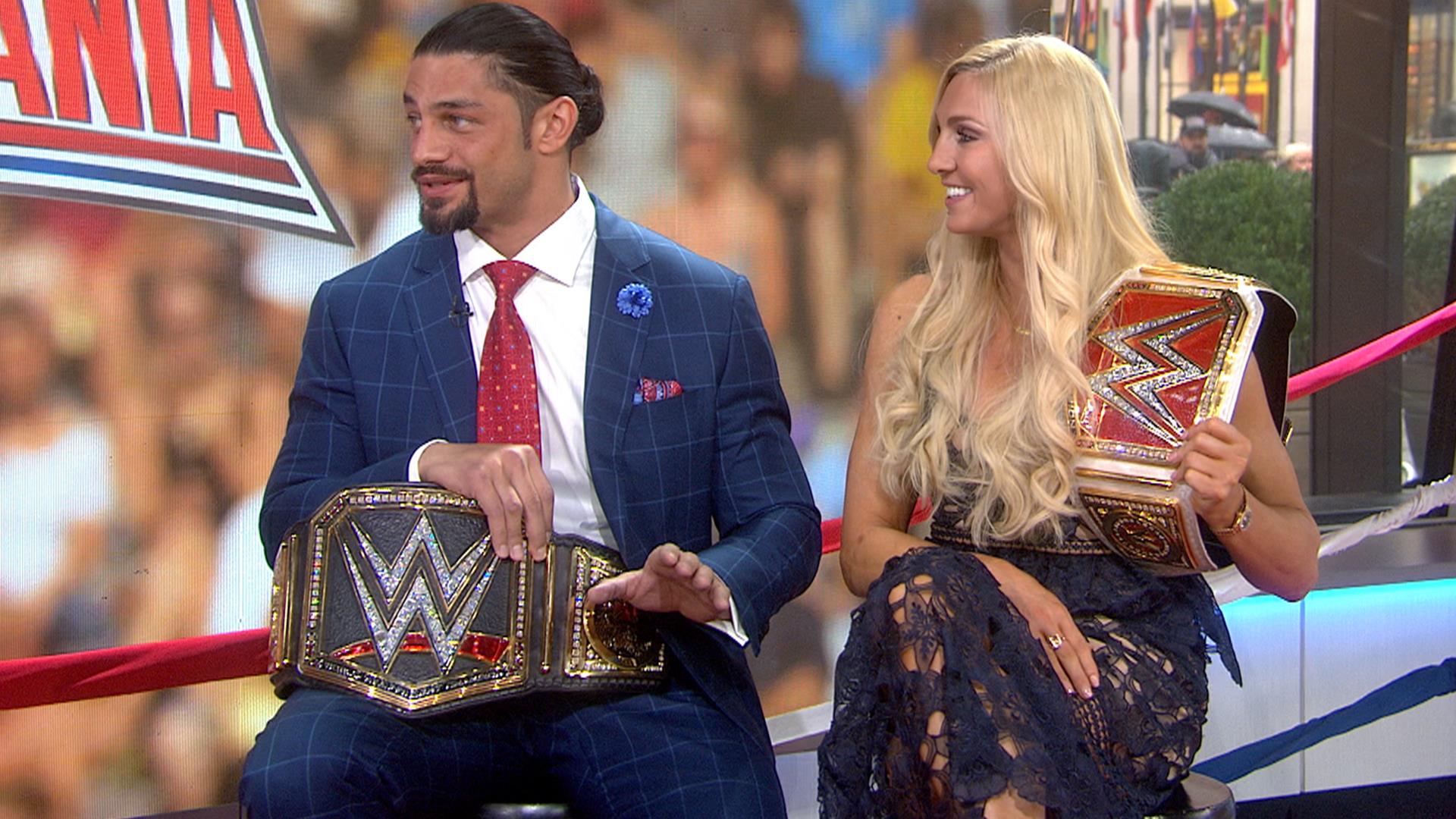 Meet the winners of Wrestlemania 32, Roman Reigns and Charlotte