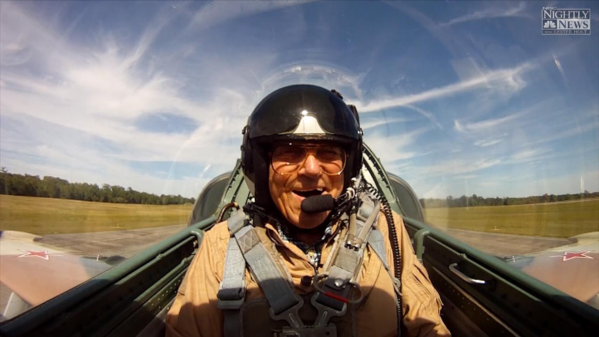 96-Year-Old Veteran Pilot Flies Fighter Jet for First Time