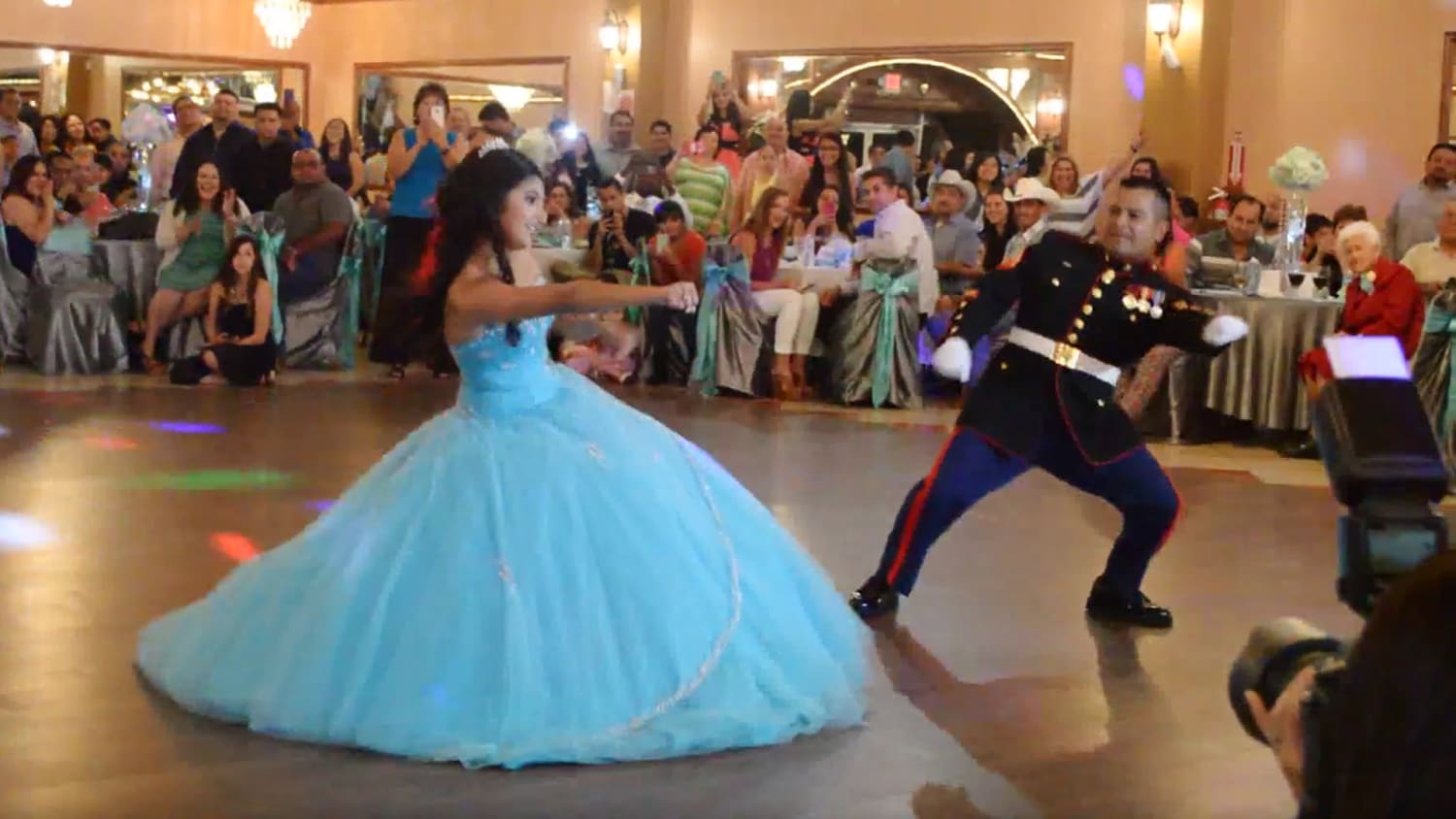 Watch how this girl and her dad shake up her quinceanera