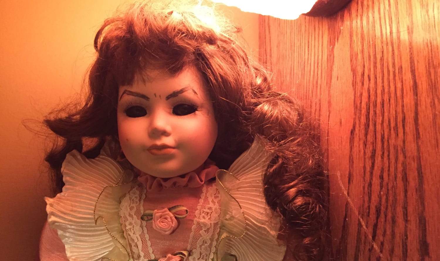 scary doll with big eyes