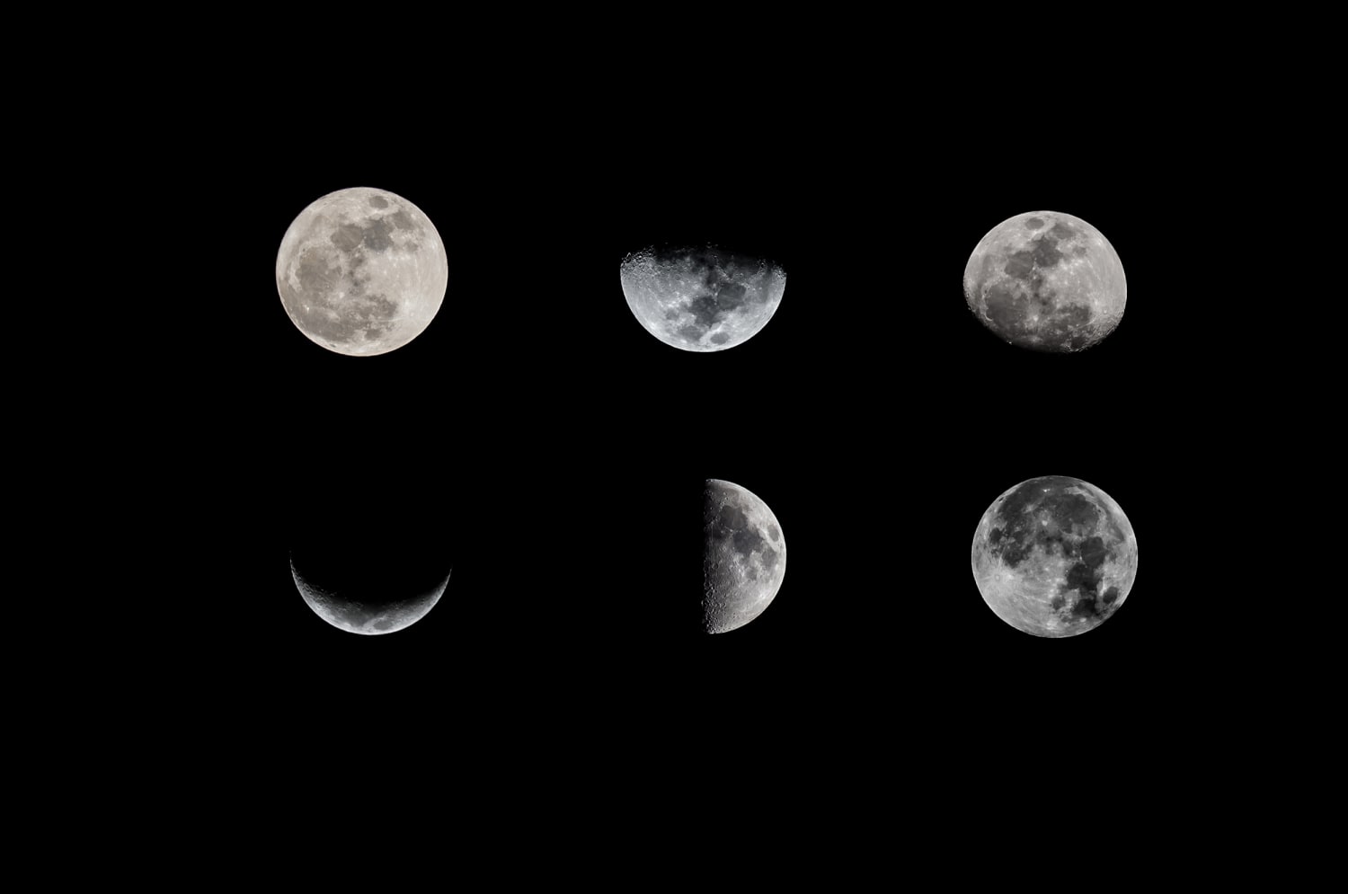 Different Shapes Of The Moon