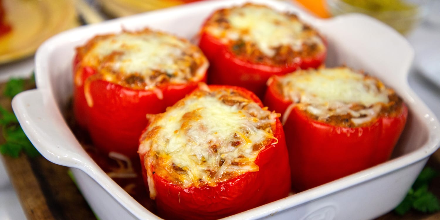 Pizza Stuffed Peppers - TODAY.com
