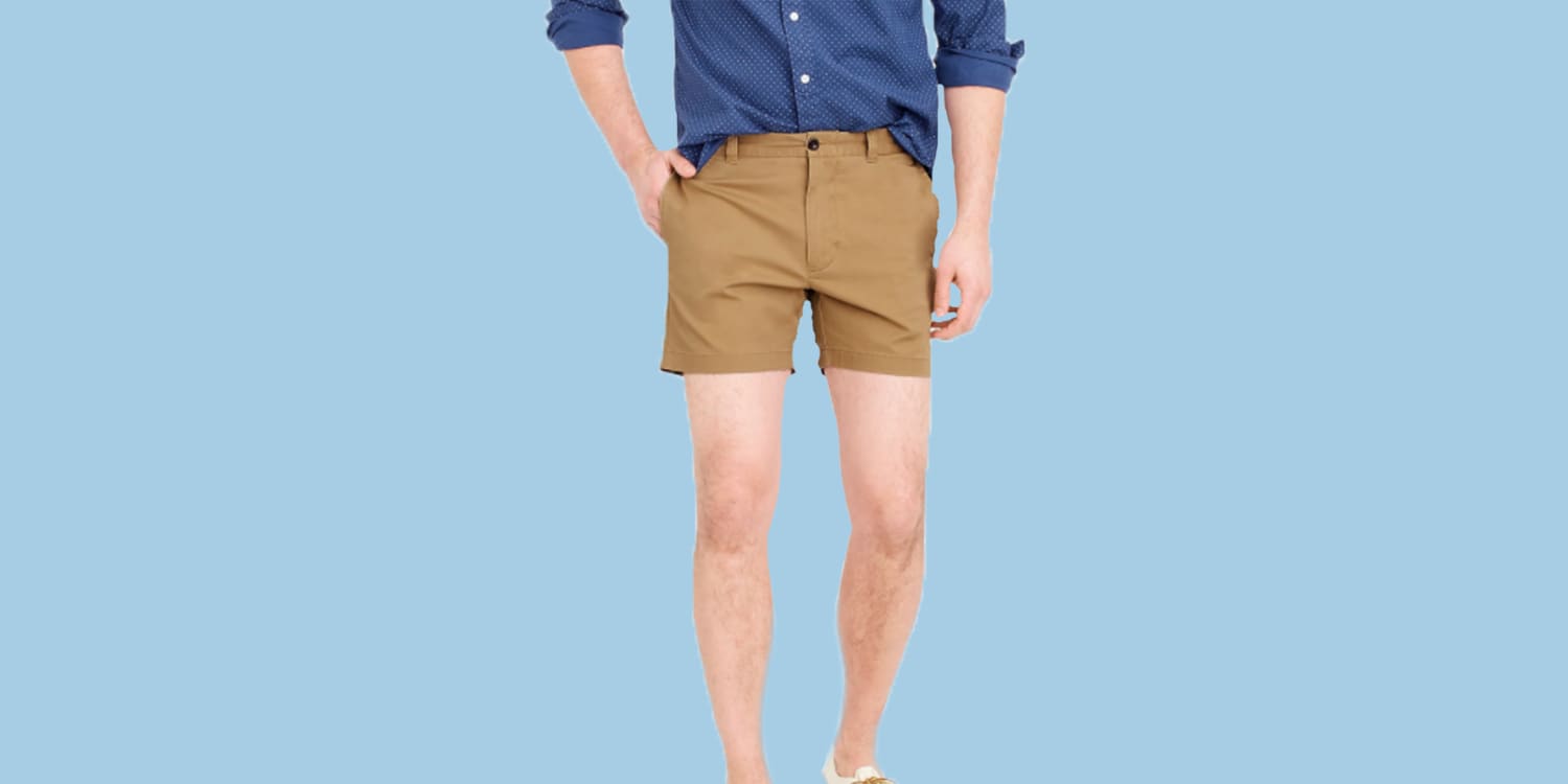 mens jean booty shorts