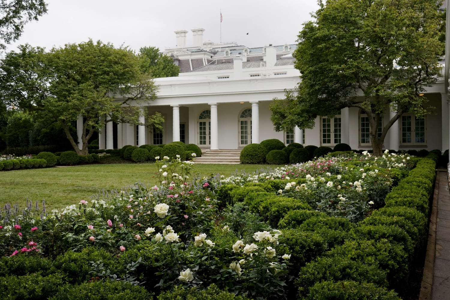 Spruced Up White House Rose Garden Set For Melania Trump Speech