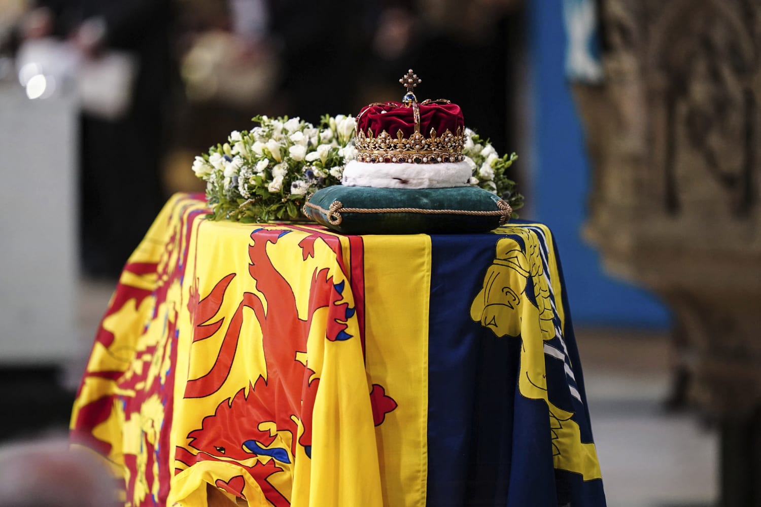 King Charles leads procession behind queen's coffin in Scotland