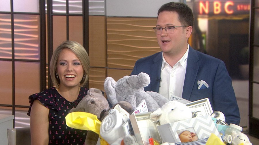 Dylan Dreyer and Brian Fichera are busy buying baby stuff