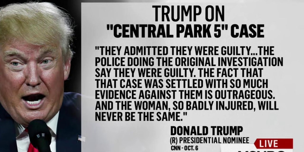 Trump doubles down on Central Park Five