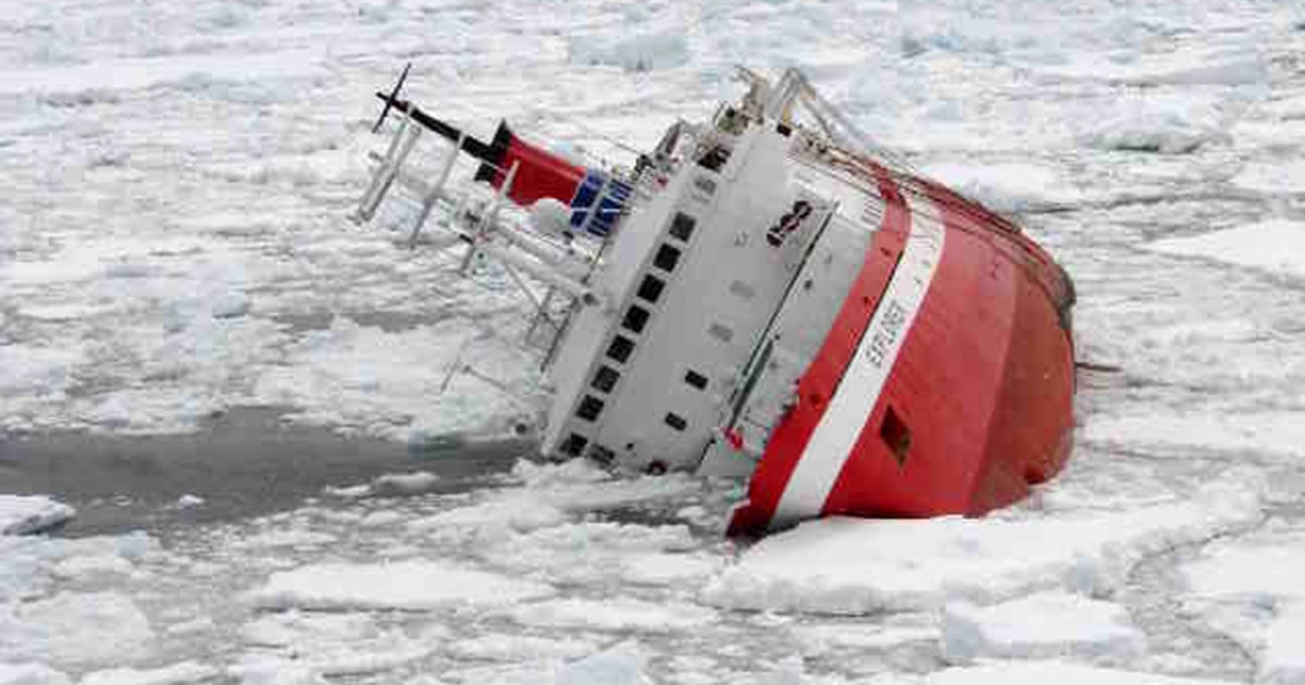 Cruise ship goes down off Antarctica