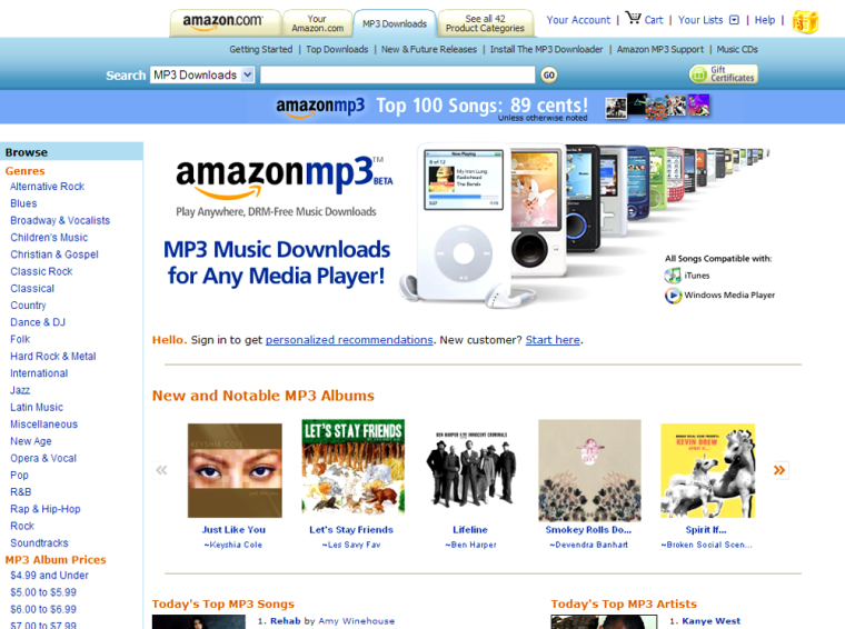 amazon mp3 download purchased music