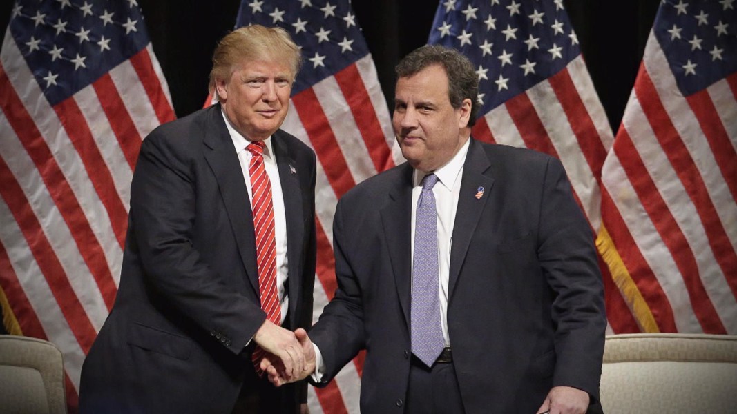 Image result for images of chris christie and trump