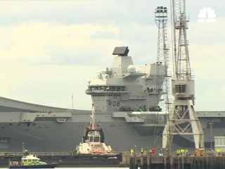 Hail to the Queen: Britain's Largest Warship Sets Sail for First Time