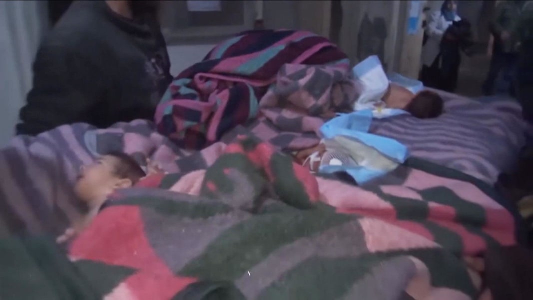 Image result for Babies rescued from Syrian hospital after Russian airstrike 1:10 Video nbc