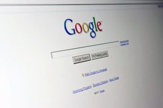 Image: The Google search page appears on a computer screen in Washington on Aug. 30, 2010.
