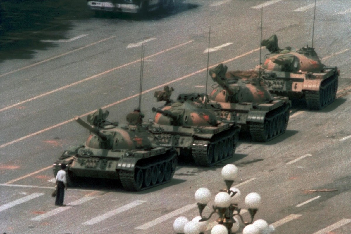 Image result for image of tiananmen square tank student