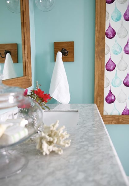 See what this bland bathroom looks like after a colorful makeover ...