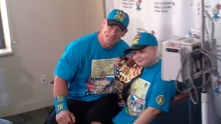 John Cena surprises and inspires boy battling leukemia