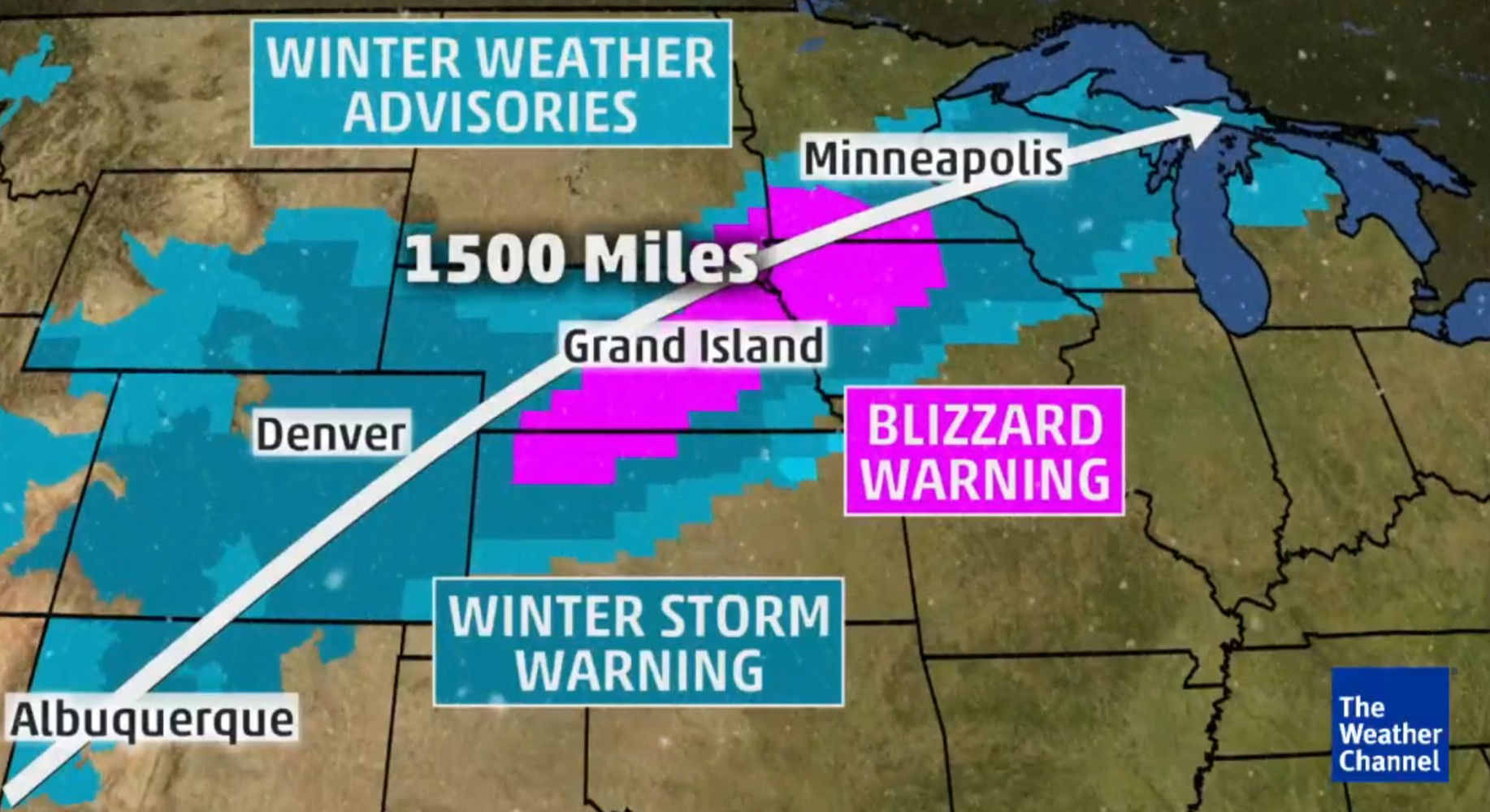 Snowstorm, 60MPH Winds Threaten Blizzards Across Plains and Midwest