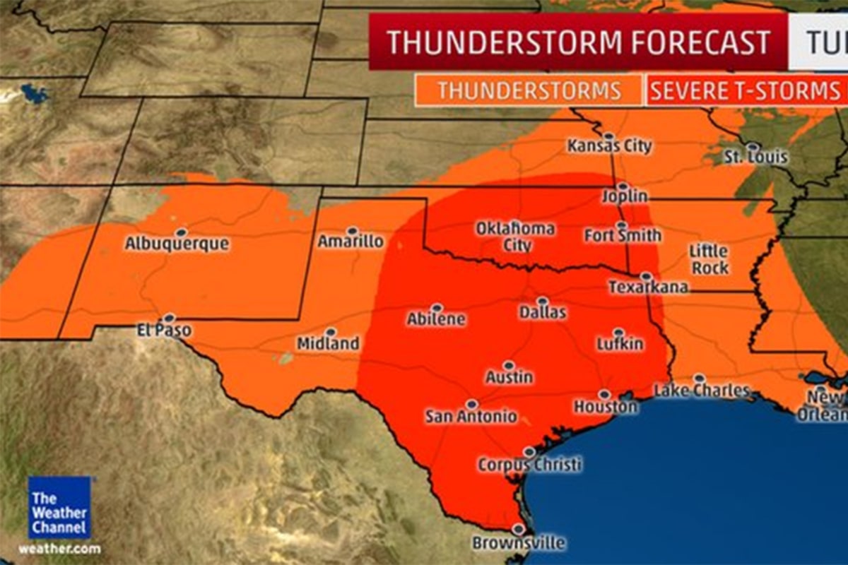 Texas, Oklahoma, Louisiana Face Drenching, Possible Tornadoes - NBC News