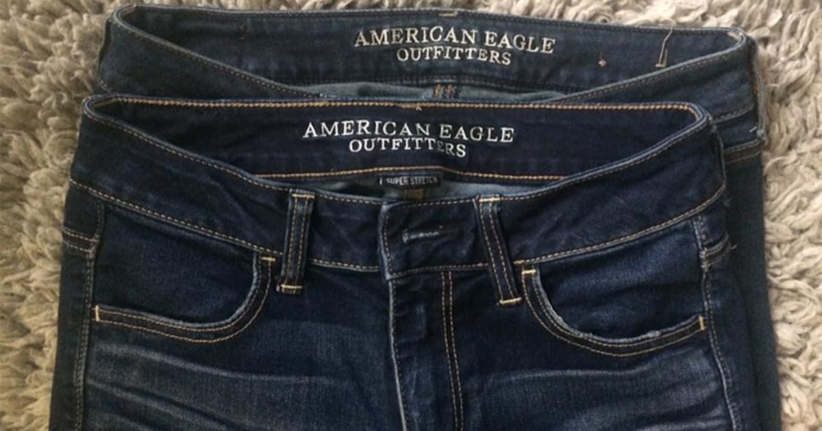 american eagle jean size compared to hollister