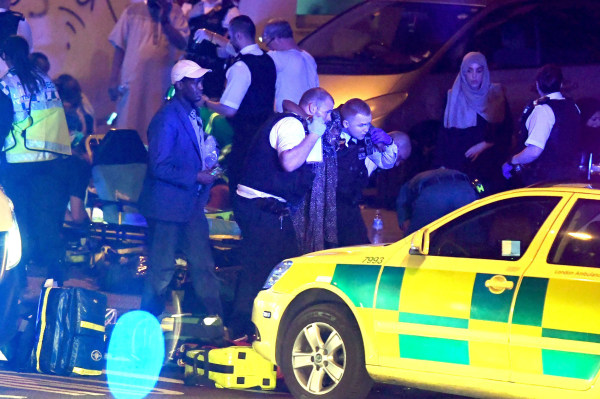 Image: Emergency crews in Finsbury Park, London