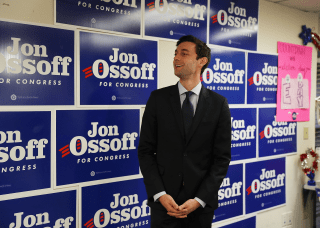 Image: Democratic Congressional Candidate In Georgia's Special Election Jon Ossoff Campaigns In Georgia