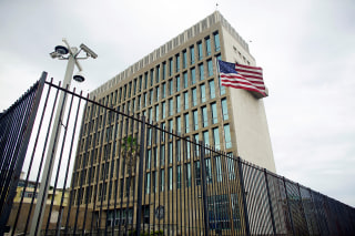 Image: An exterior view of the U.S. Embassy is seen in Havana, Cuba