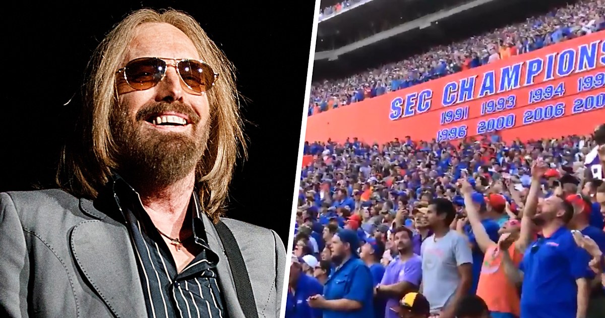 Florida Gators crowd pays tribute to Tom Petty by singing 'I Won't Back