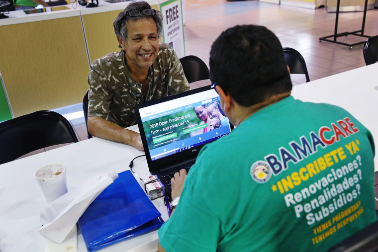 Image: People Sign Up For Health Care Coverage Under The Affordable Care Act During First Day Of Open Enrollment