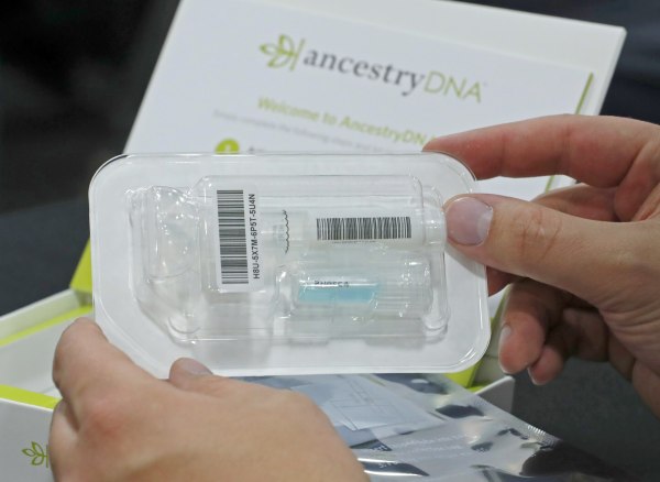   Image: an badistant sees a DNA kit from Ancestry.com Inc. at the RootsTech Conference 20 17 in Salt Lake City, Utah, on February 9, 2017. The four-day conference is a genealogy event focused on discovering and sharing family connections through generations through 